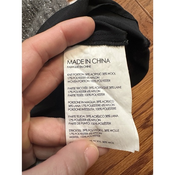 Club Monaco Women's Sweater split back Gray Retail $169 XS 38% Wool - Picture 5 of 10